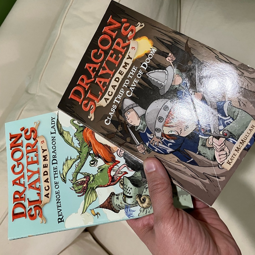 Dragon Slayers' Academy Books - Set of 2 (Blue & Teal Covers) Kate McMullan - Picture 7 of 7